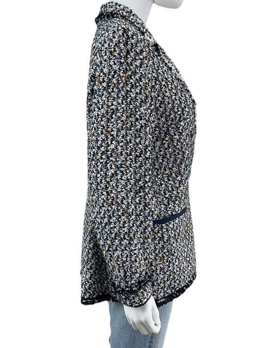 Lafayette 148 New York Devin Double Breasted Tweed Blazer Size 12