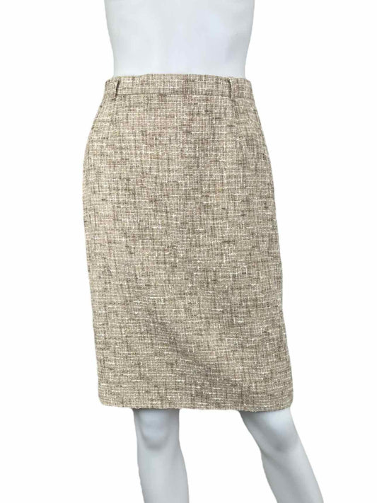 ESCADA Tan Tweed Skirt Size 36