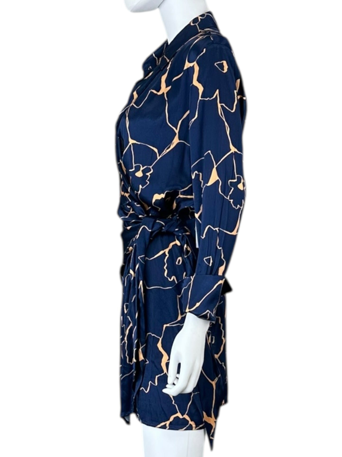 ASTR the Label NWT Blue Satin Brielle Mini Dress Size XS