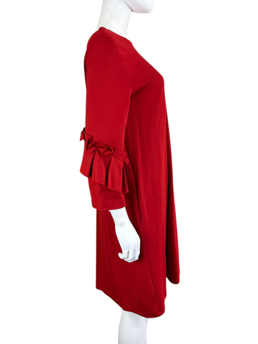 KATHERINE BARCLAY Red Knit Mini Dress Size M