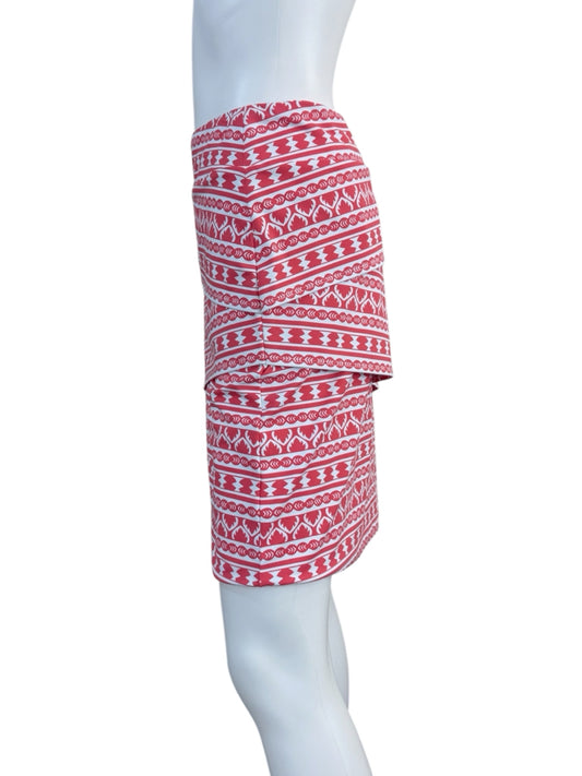 J.Mclaughlin Pink Ribbon Stripe Nicola Skirt Size XS