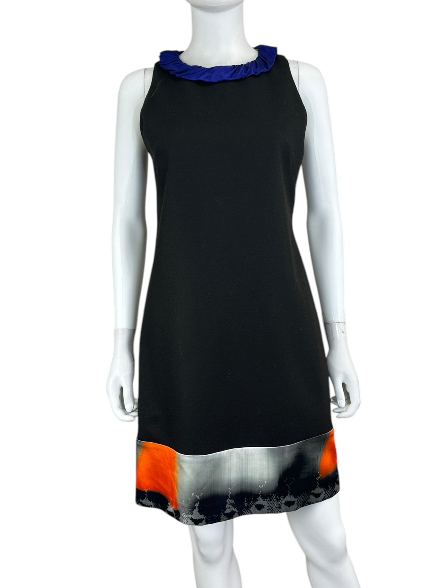 ELIE TAHARI Wool Blend Black Cocktail Dress Size S