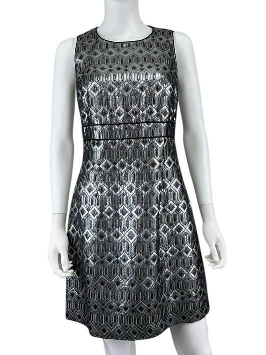 Tory Burch Silver Ryanne Cocktail Dress Size 2