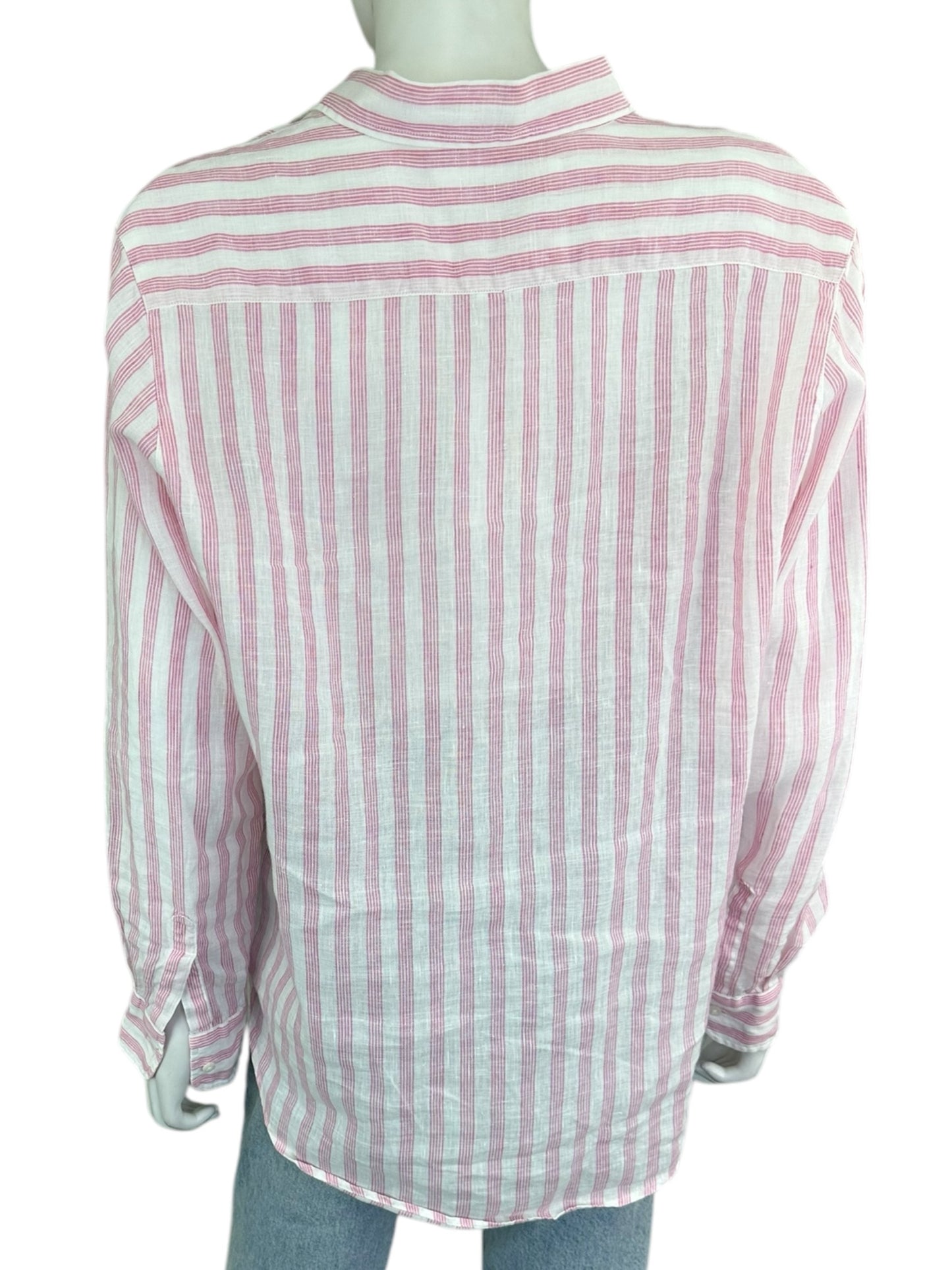 Frank & Eileen Pink and White Button-Down Shirt Size M