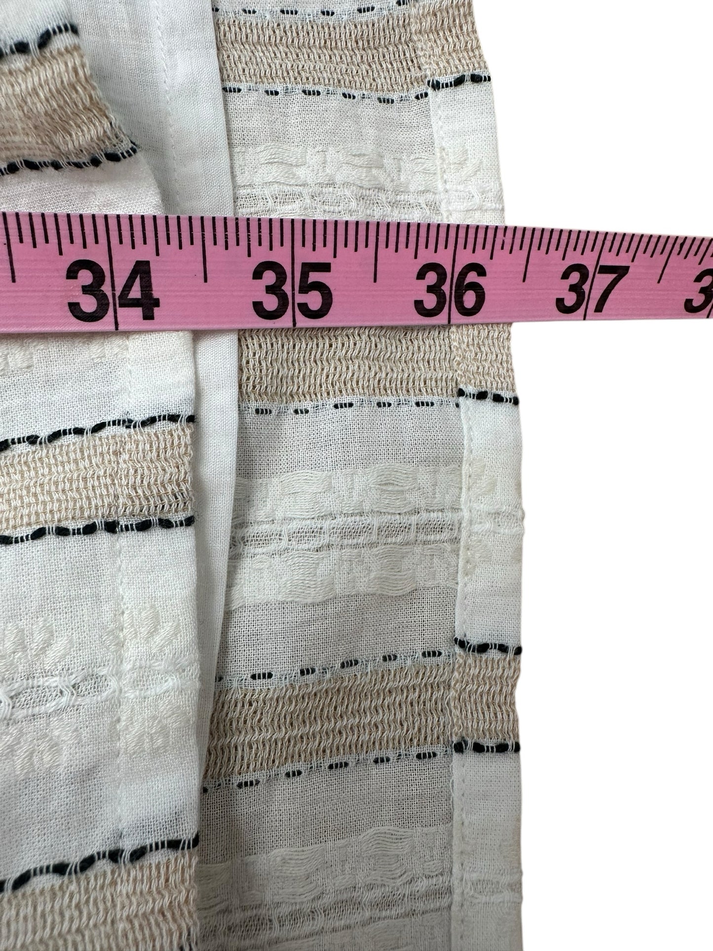 EKOYOG Beige and White Striped Maxi Dress Size 10/12