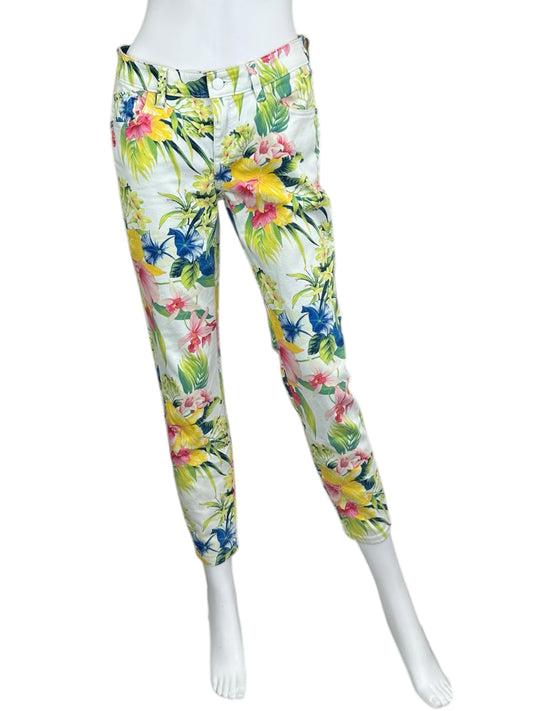 Tommy Bahama Floral Cropped Jeans Size 4