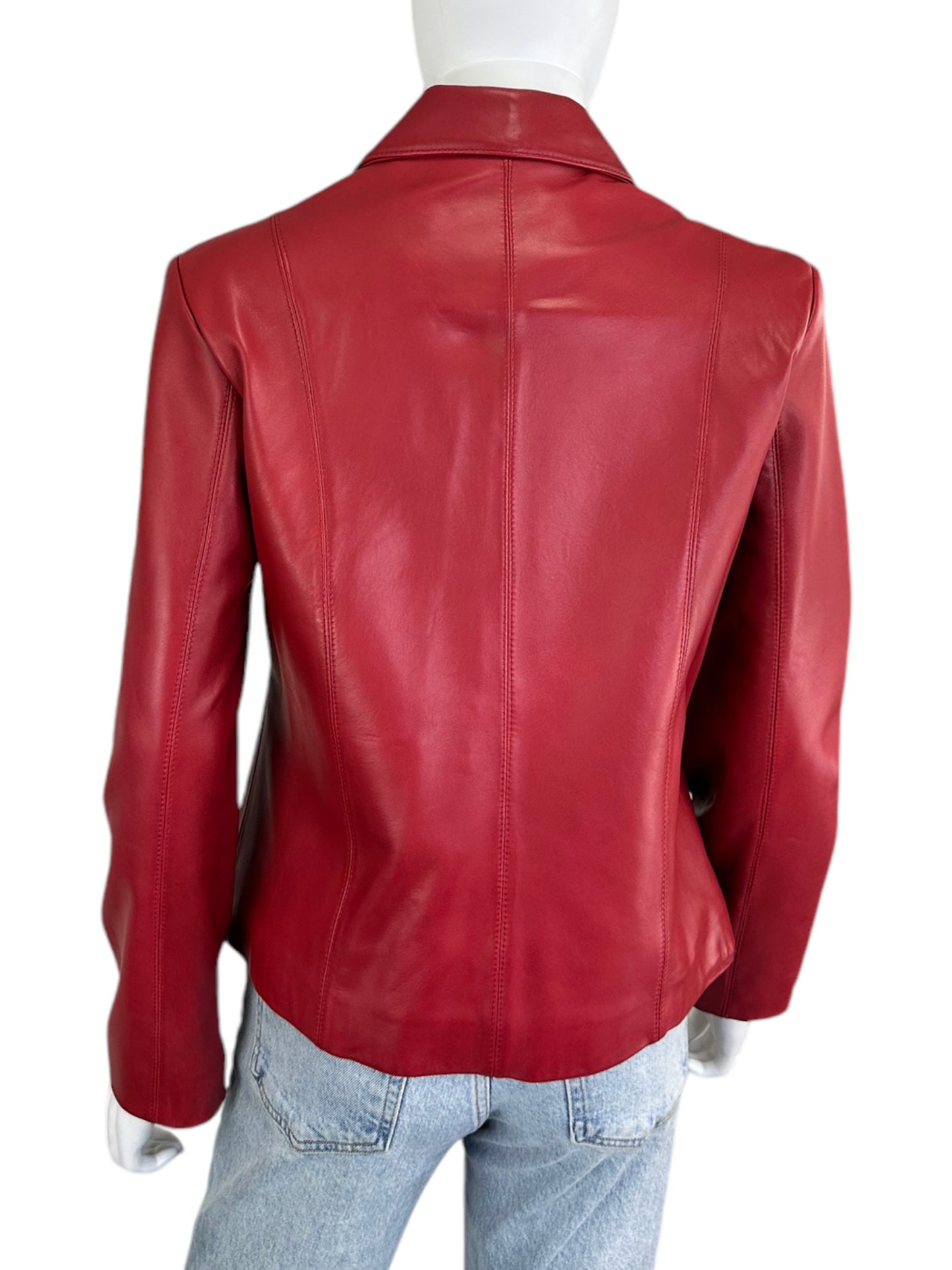 ADLER Red Lamb Leather jacket Size M