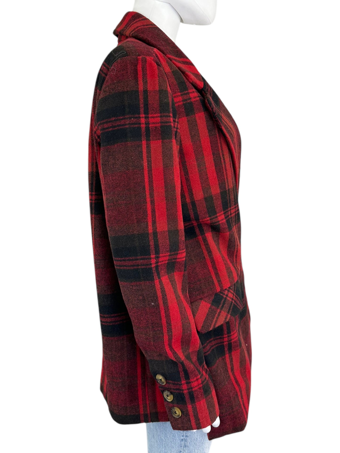 Free People NWT Red Wool Flannel Coat Size S