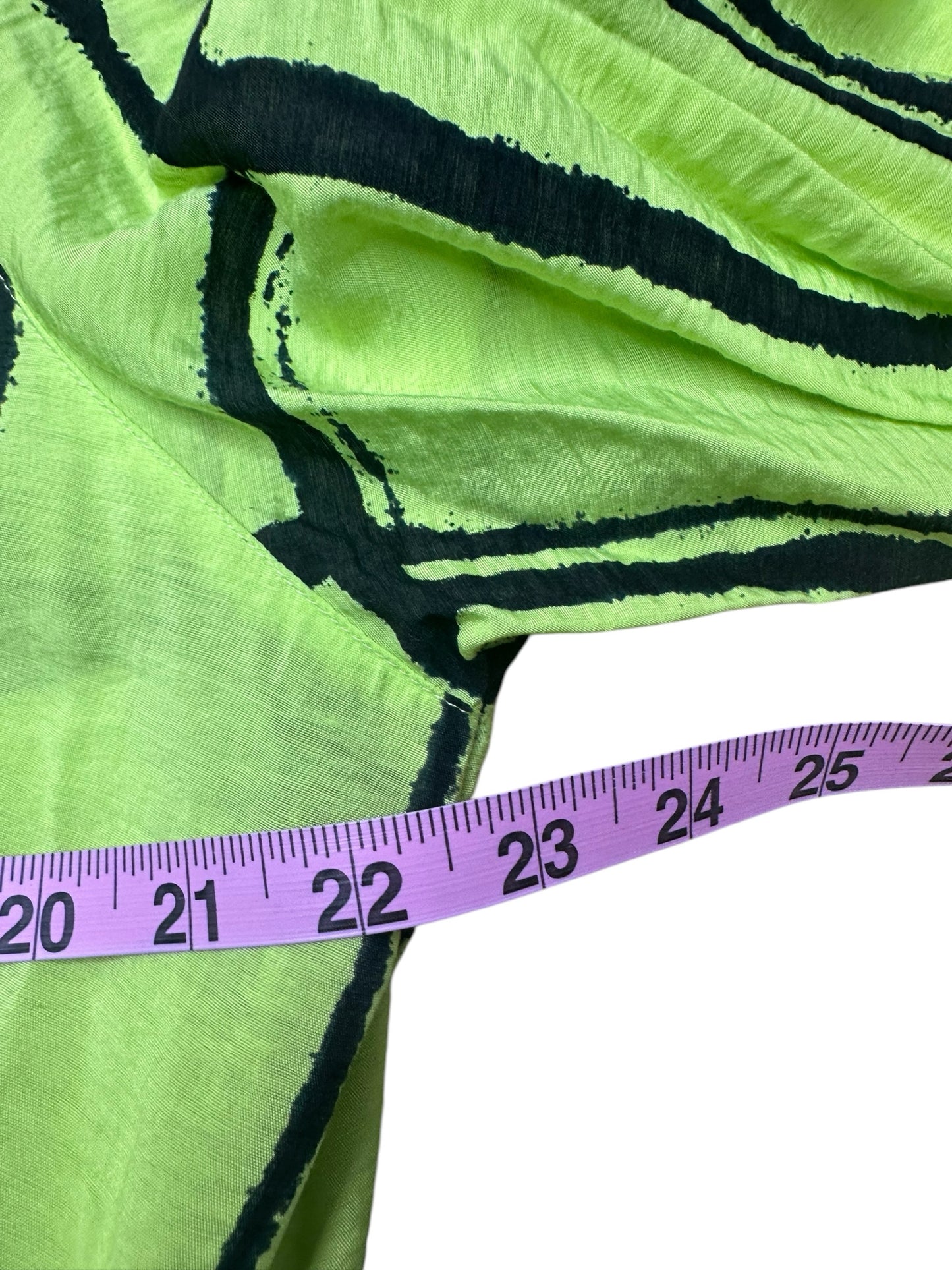 JOHN MARK NWT Neon Green Tunic Button Down Shirt Size L