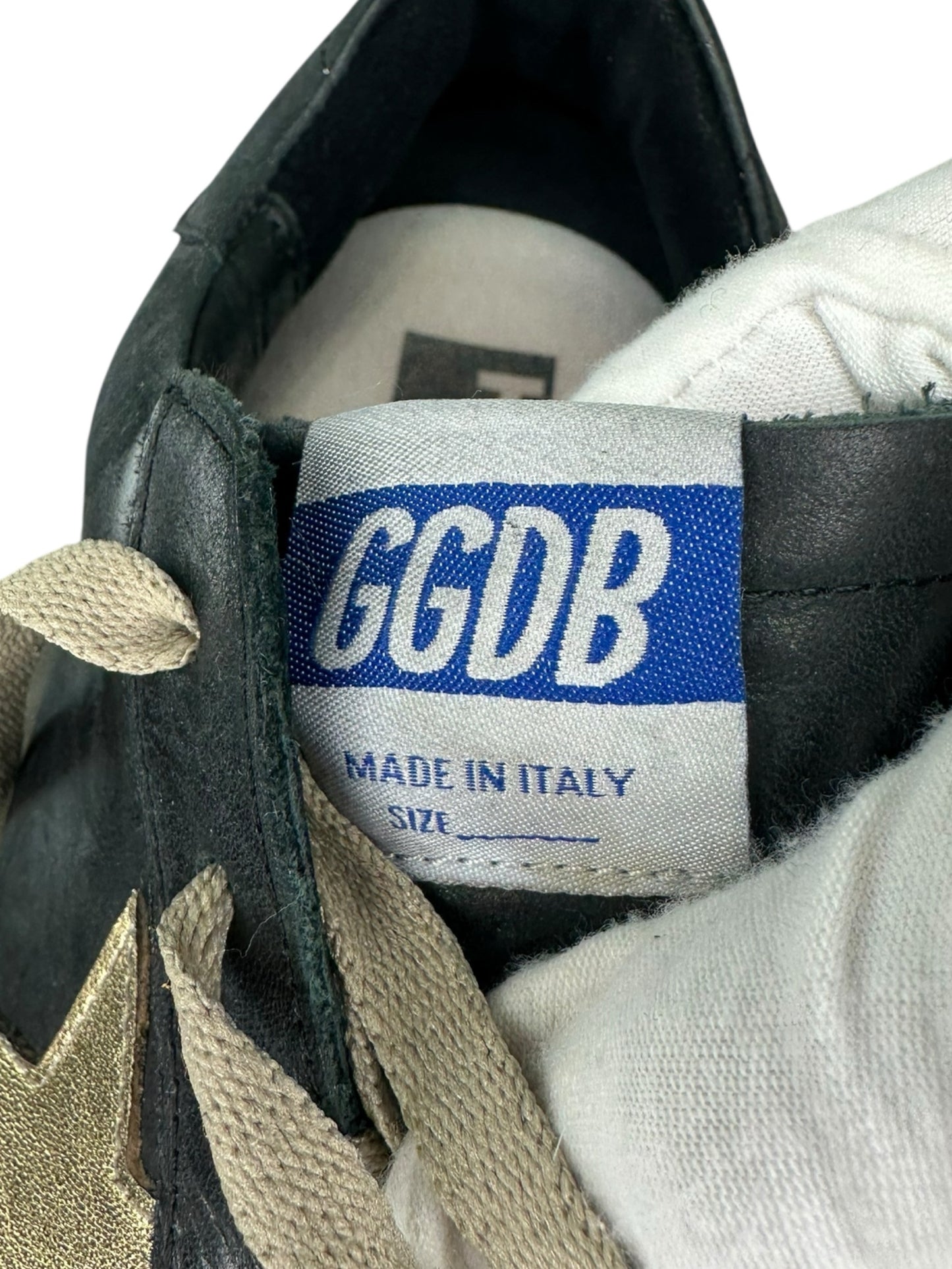 GOLDENGOOSE Black Super-Star Leather Sneakers Size 42
