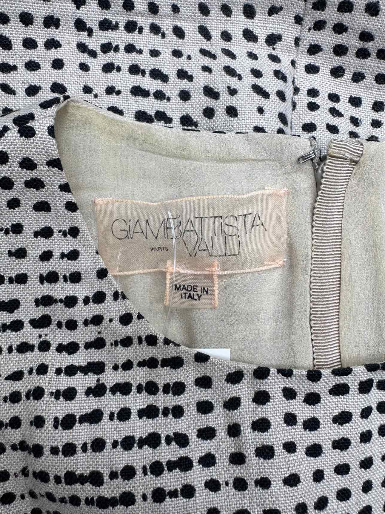 Giambattista Valli Tan Linen Print Dress Size L