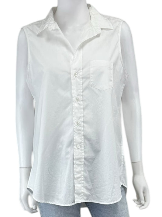 Frank & Eileen White 100% Cotton Fiona Button-Up Shirt Size L