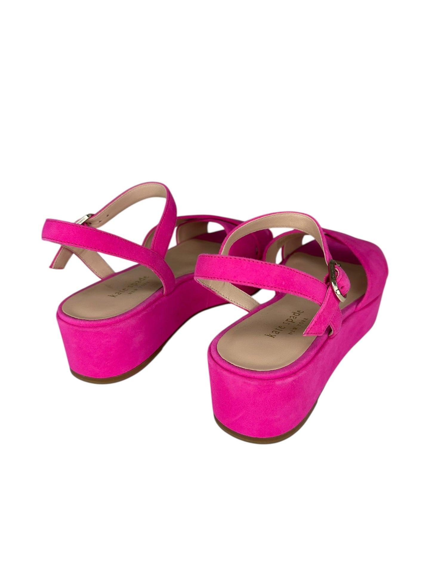 Kate Spade New York Pink Bunton Suede Platform Sandals Size 6