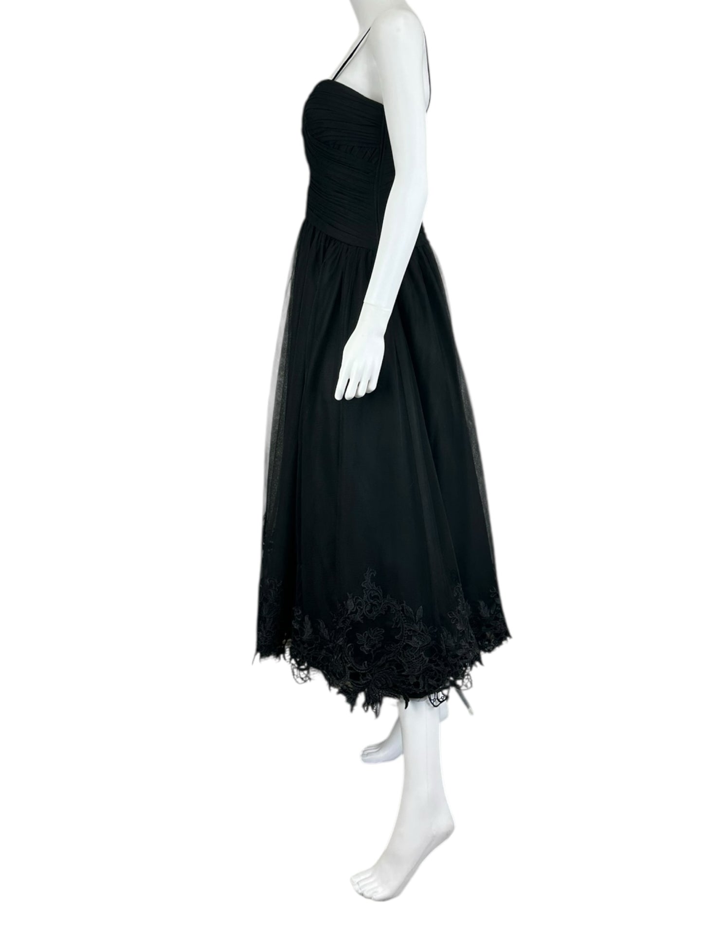 Monique Lhuillier Black Cocktail Dress Size 6