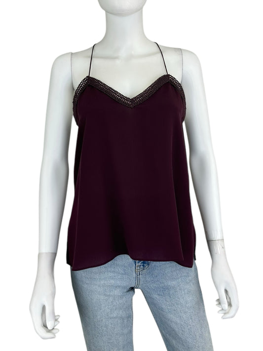 Cami NYC Purple Silk Tank Size XS