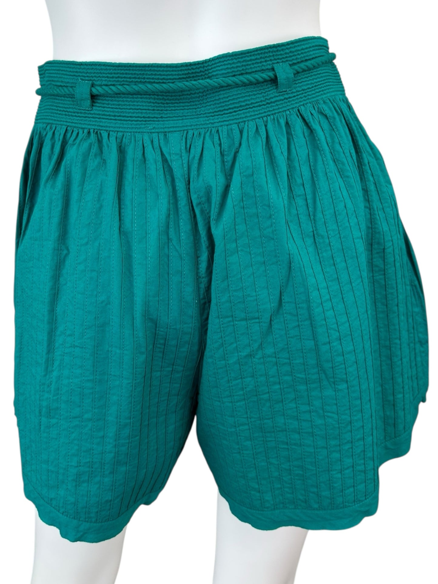 ULLA JOHNSON Teal Rina High Rise Shorts Size 0