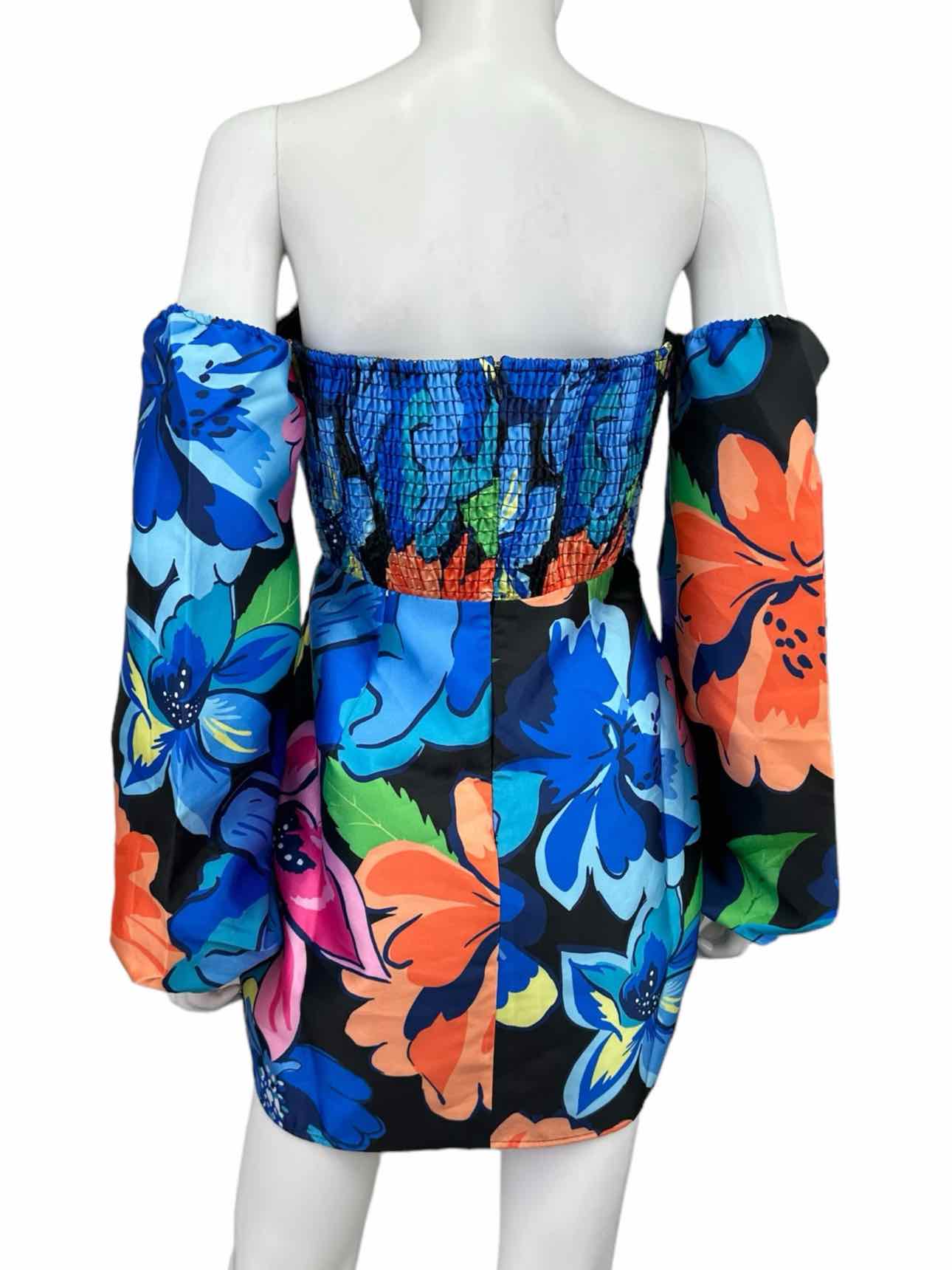 Klesis NWT Satin Floral Print Off Shoulder Cocktail Size L