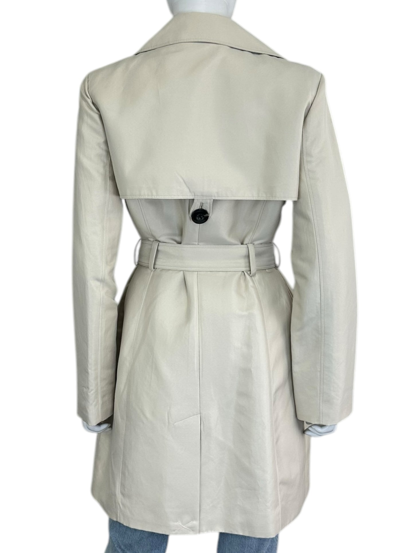 Ellen Tracy Cream Trench Coat Size M