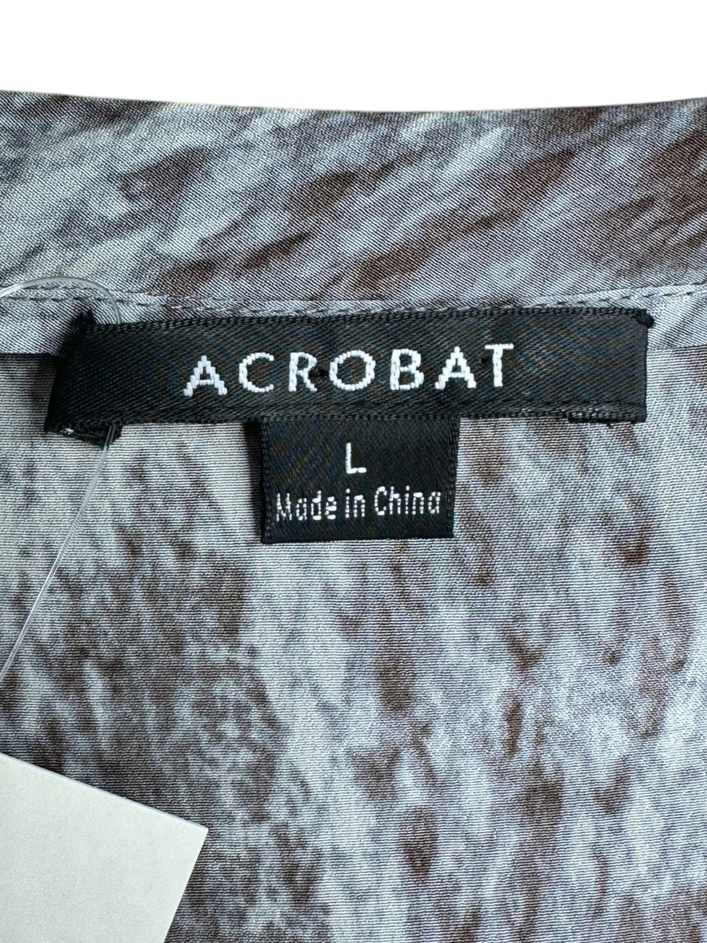 Acrobat 100% Silk Blouse Size L