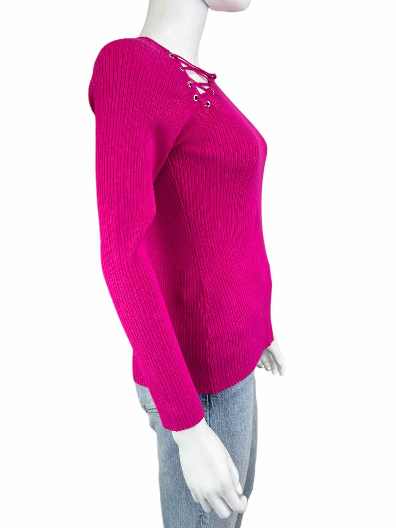 I.N.C. NWT Pink Asymmetrical Lace Up Sweater Size S