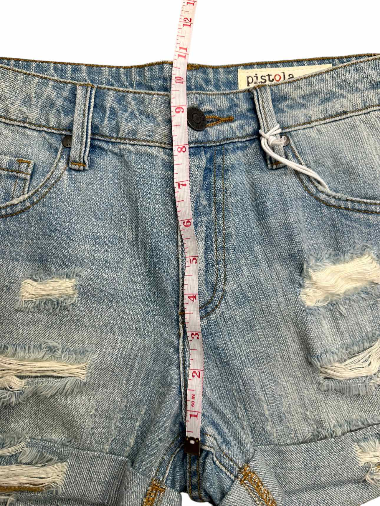 PISTOLA Distressed Denim Shorts Size S