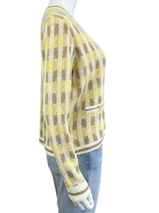 heartloom NWT Argyle Sweater Cardigan Size L