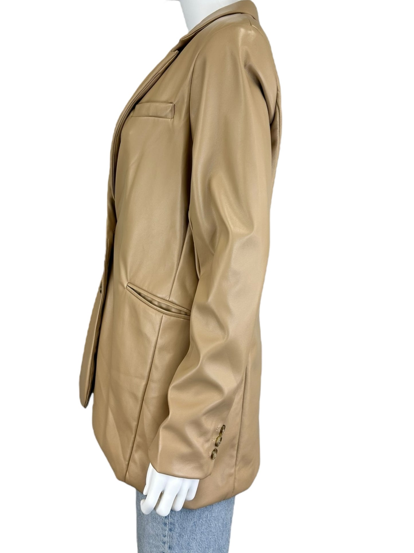 joie NWT Tan Vegan Leather Blazer M