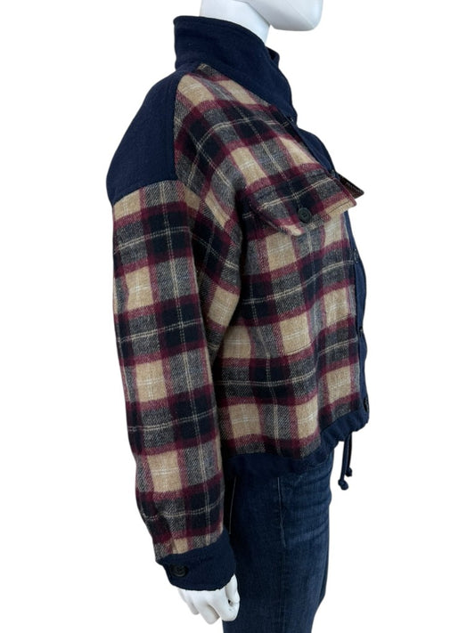 Velvet BY GRAHAM & SPENCER Norah Plaid Shacket Size XS