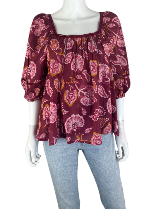 MAHILA NWT Floral Paisley Print Blouse Size XS
