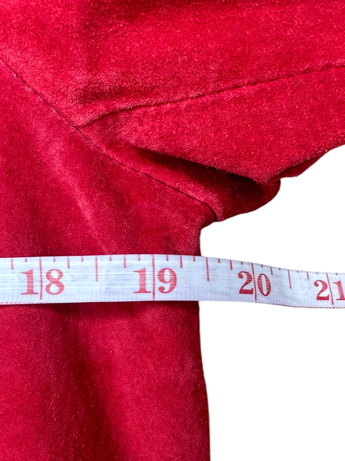 Coldwater Creek Red Suede Leather Jacket Size PS