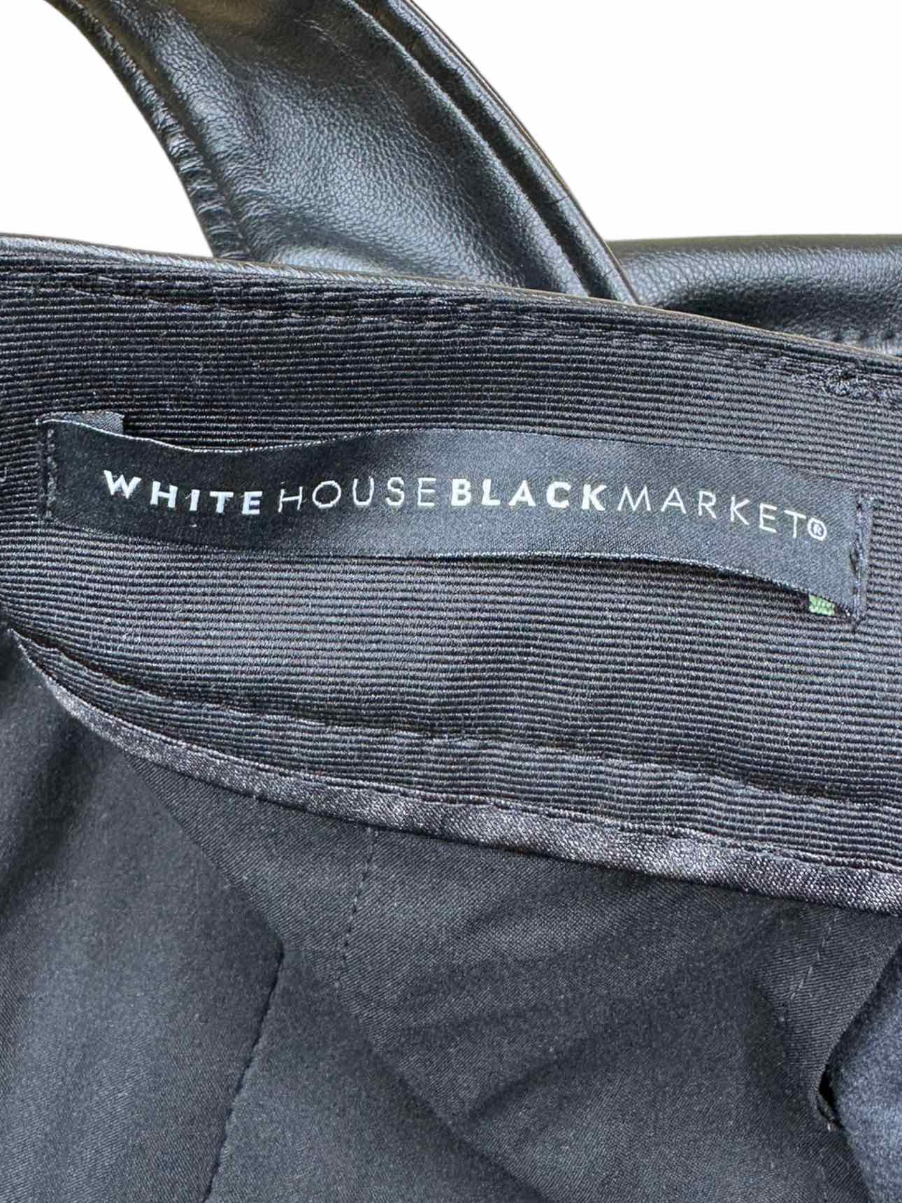 White House Black Market Black Vegan Leather Size 4 BASE Pants