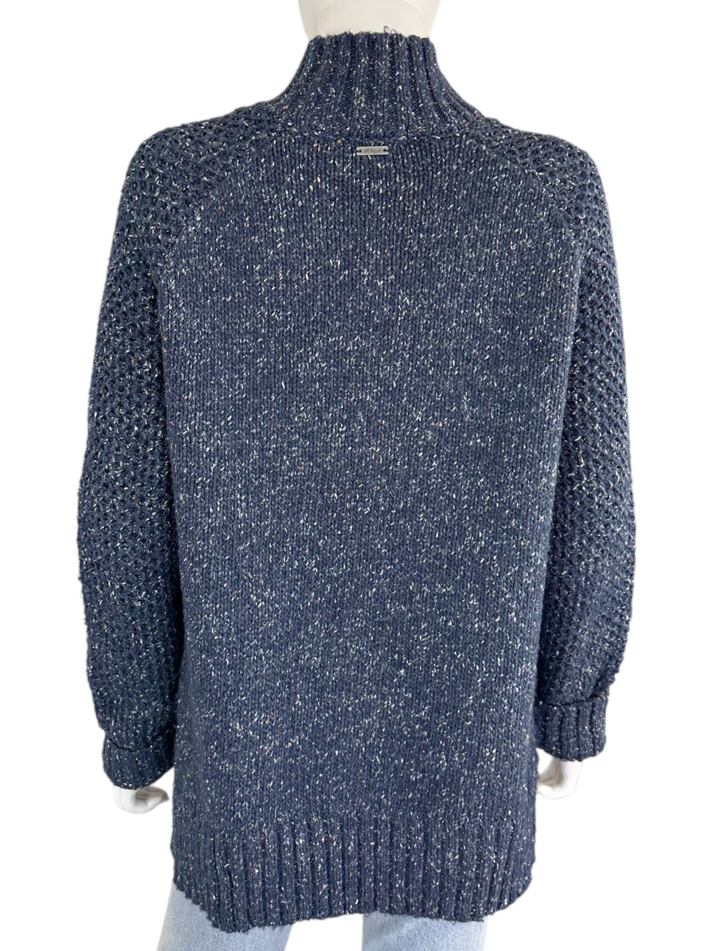 Prana Navy Blue Confetti Wool Sweater Size M