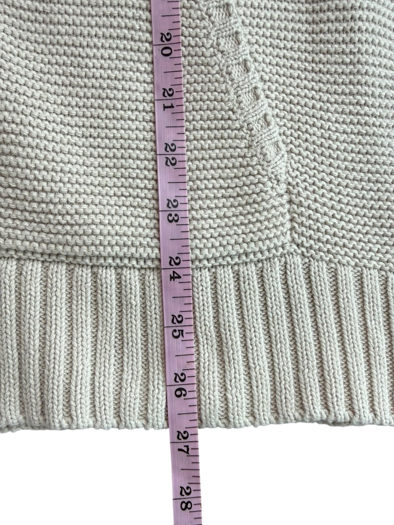 WHITE + WARREN Beige 100% Cotton Hooded Sweatr Size M