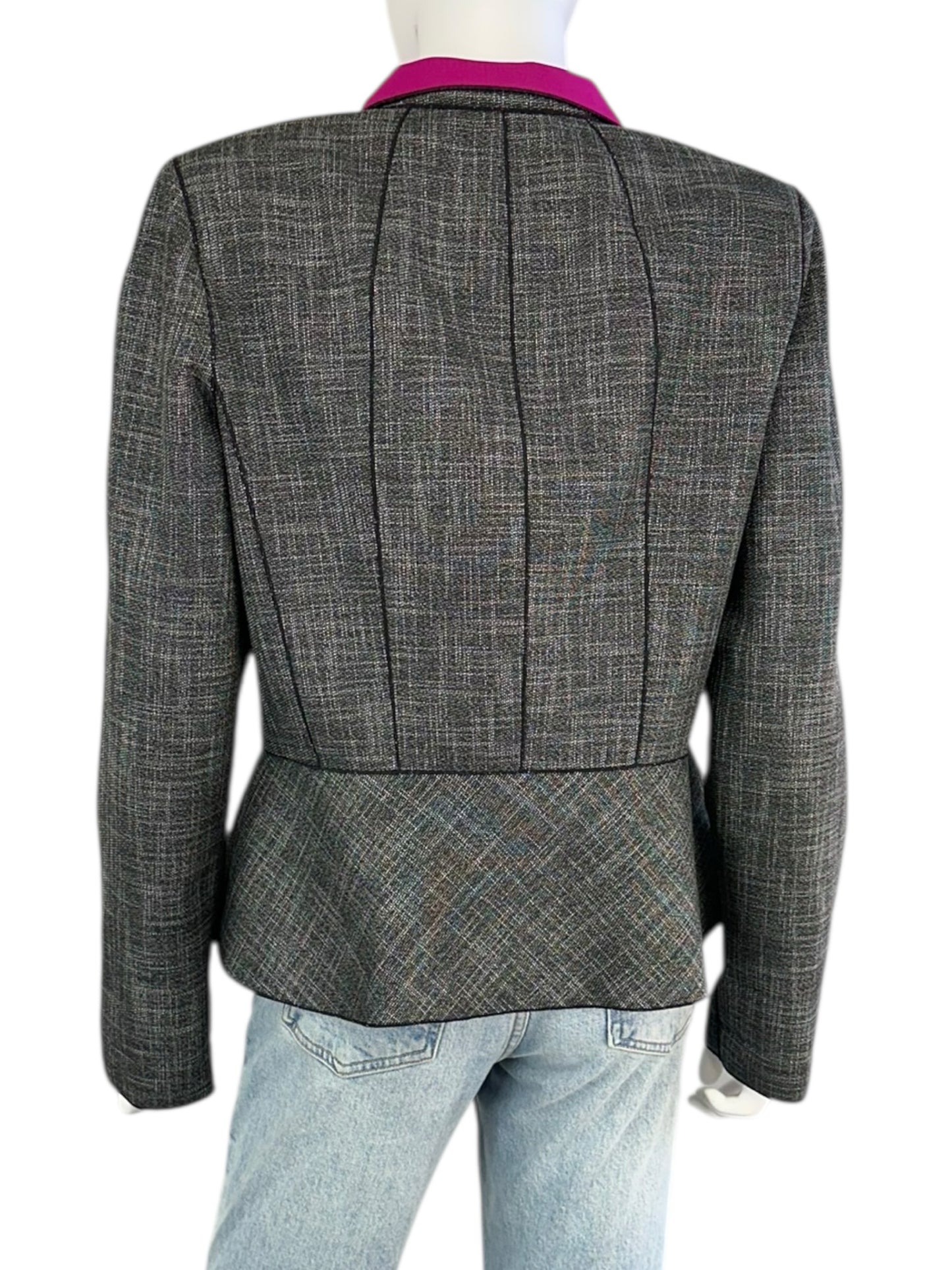 LAFAYETTE 148 NEW YORK Amanda Peplum Neoprene Jacket Size 12