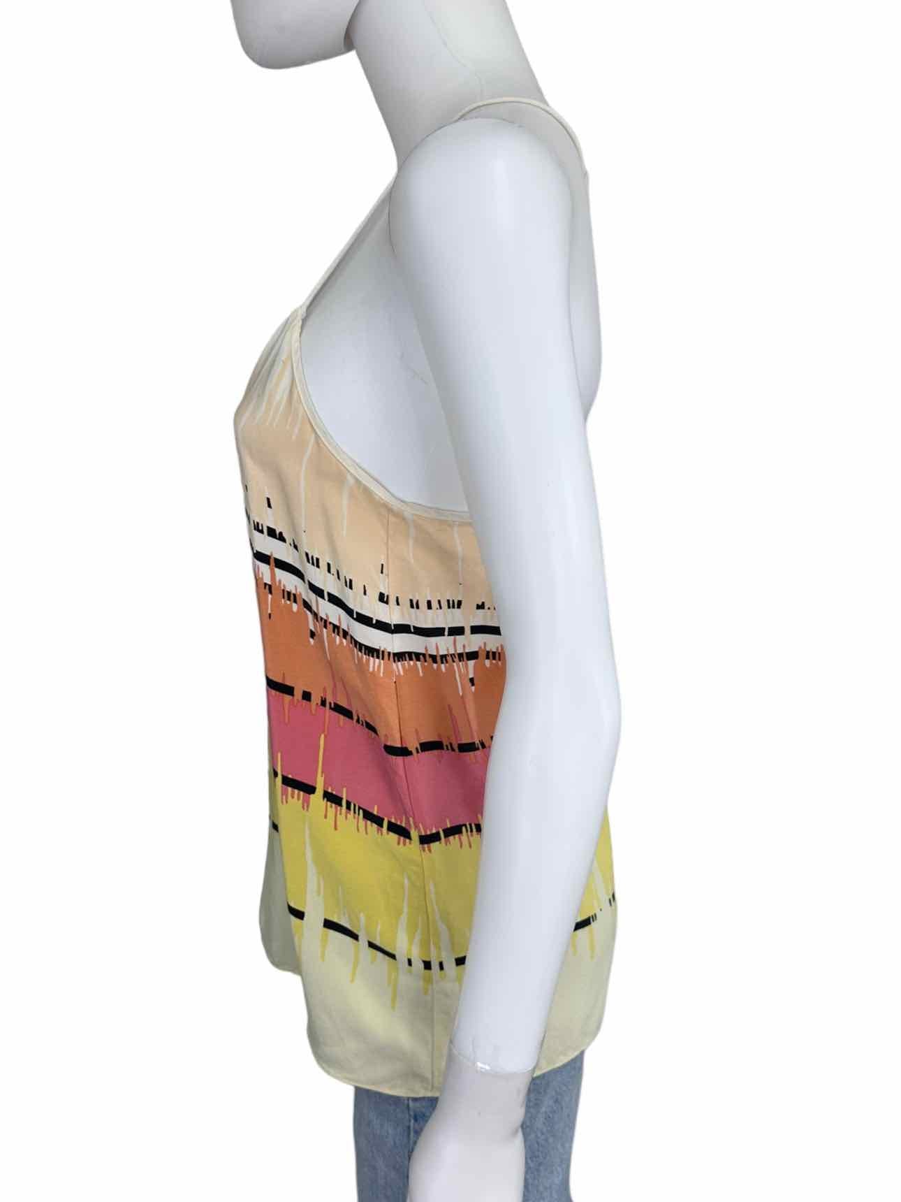 tibi Striped Silk Print Tank Size 8