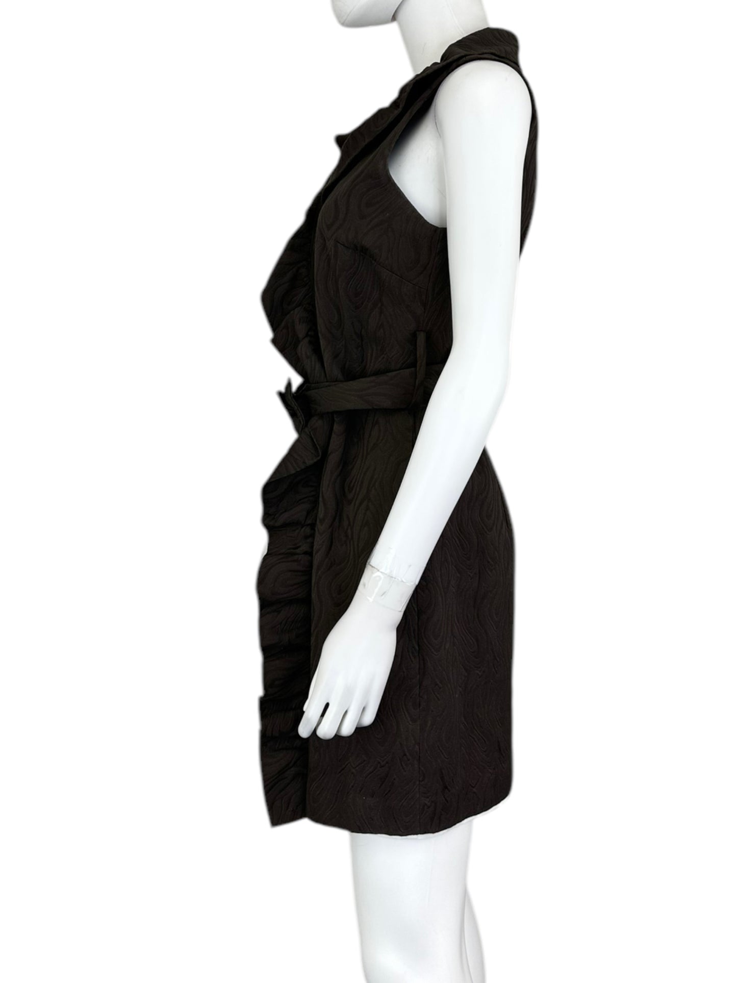 MILLY of New York Brown Ruffle Mini Dress Size 6
