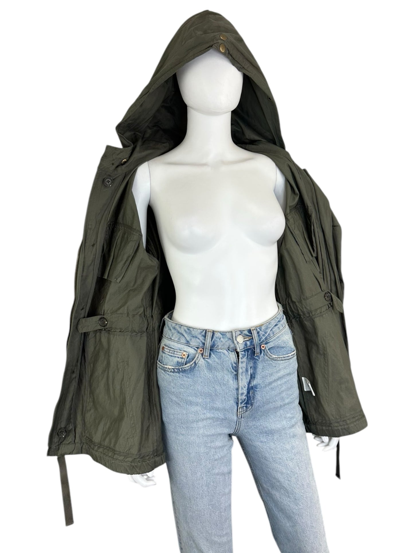 Joie Green Utility Rain Jacket Size L
