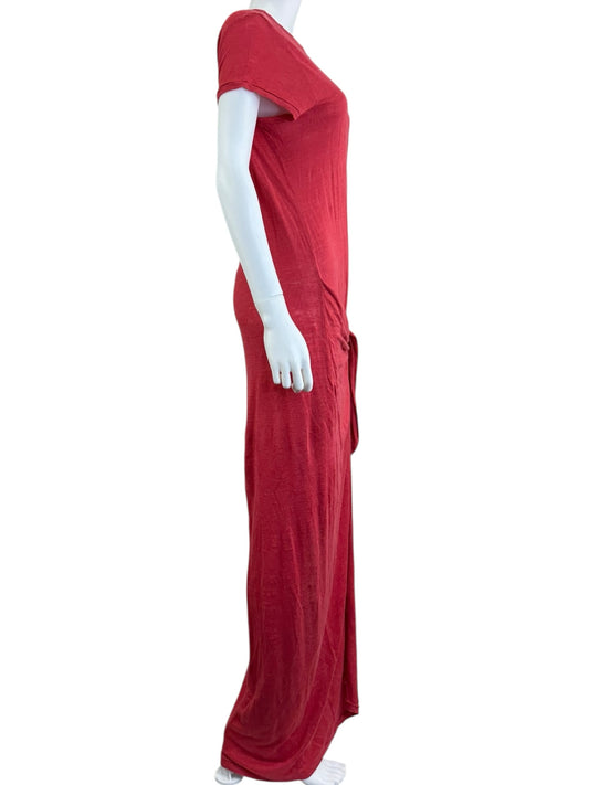POLO by Ralph Lauren Red 100% Linen Knit Maxi Dress Size S