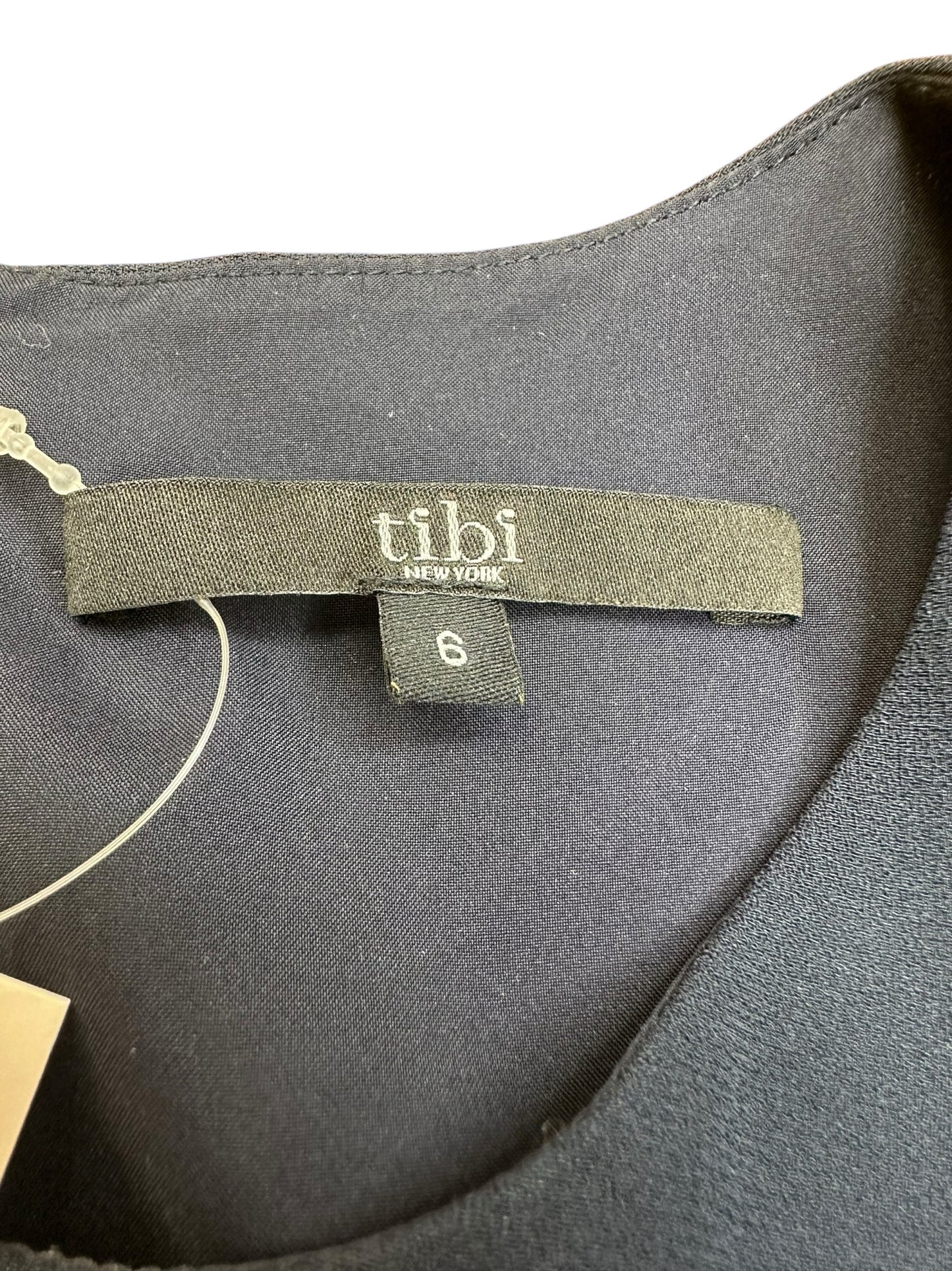 tibi Navy 100% Silk Mini Dress Size 6