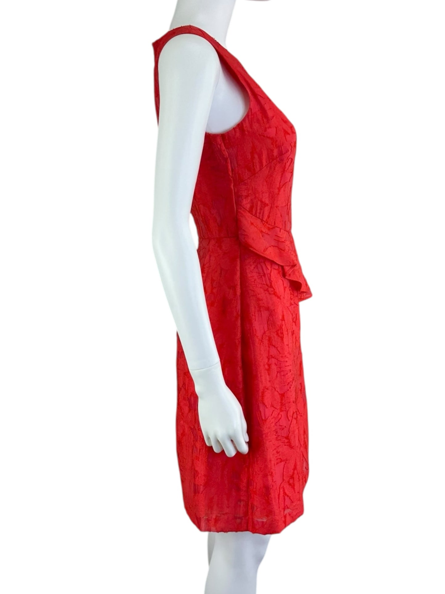 VINCE CAMUTO Red Floral Lace Dress Size 6