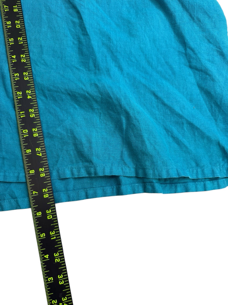 bryn Walker Teal 100% Linen Tunic Size XL