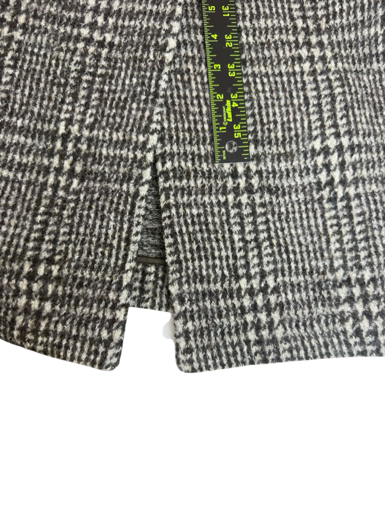 DOEN 100% Virgil Wool Houndstooth Check Dover Coat Size XS