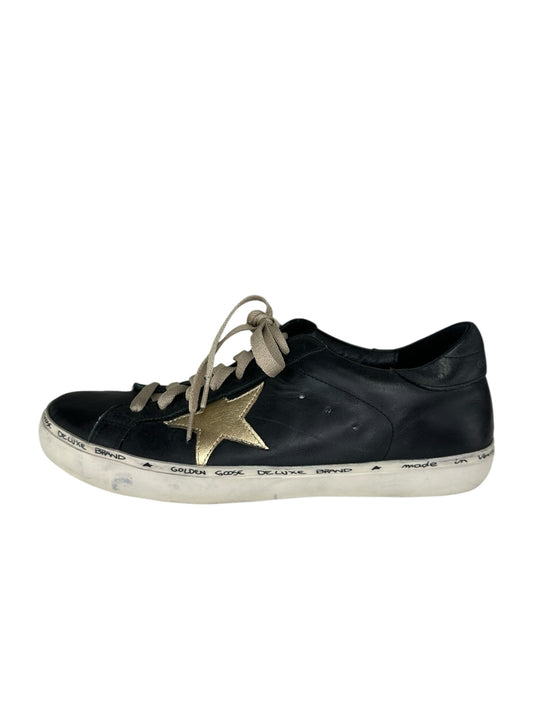 GOLDENGOOSE Black Super-Star Leather Sneakers Size 42