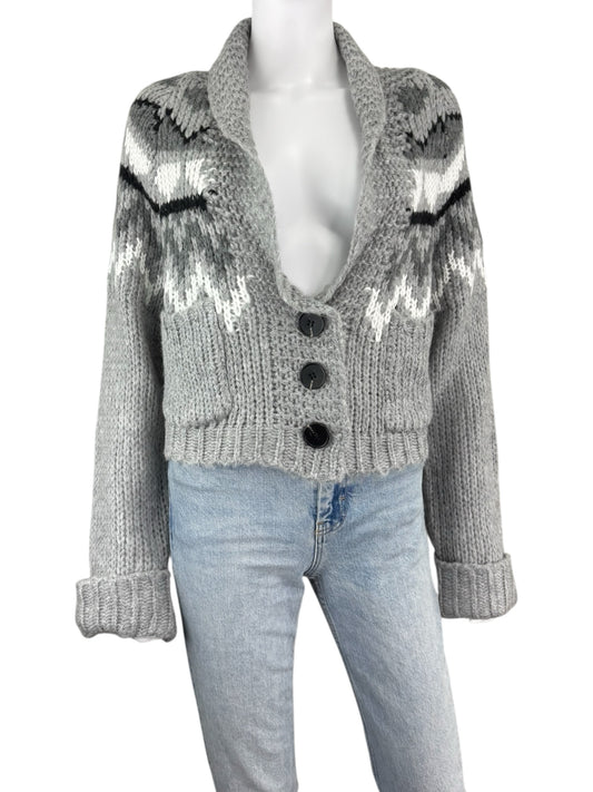 JOHN + JENN NWT Gray Brady Sweater Cardigan Size S