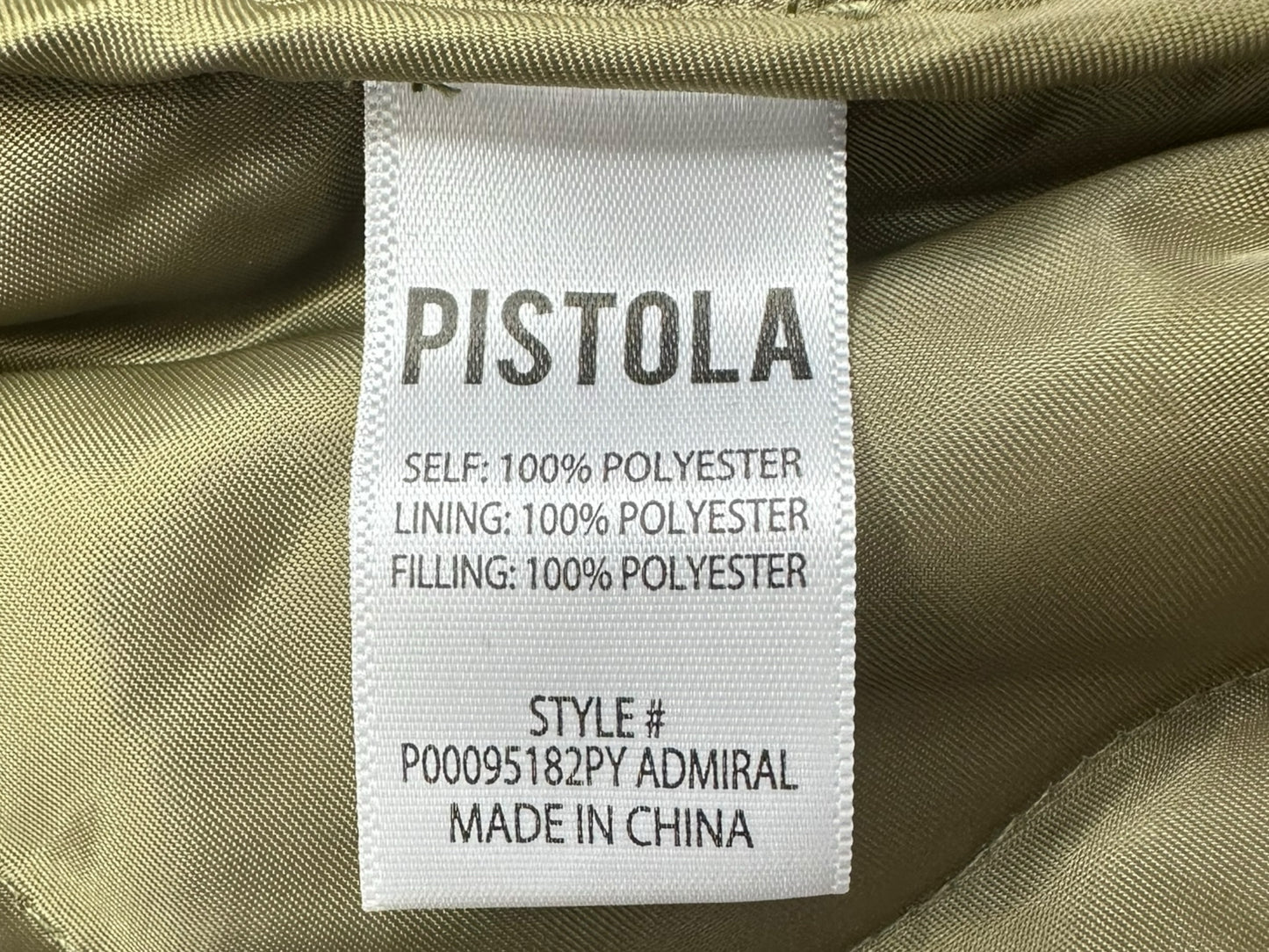 PISTOLA NWT Green ELVA Quilted Jacket Size M