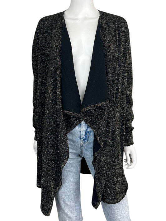 MICHAEL Michael Kors Black and Gold Cardigan Size XS