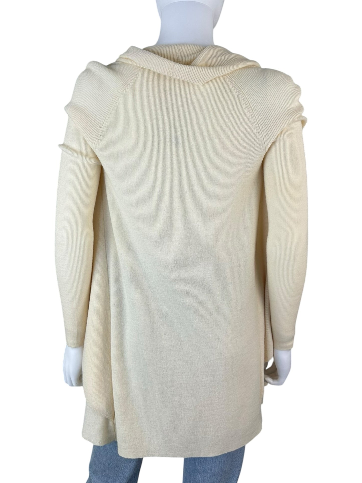 Theory Cream Wool Sweater Cardigan Size L