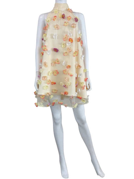 ELLIATT Peach Livia Trapeze Floral Mini Dress Size XS