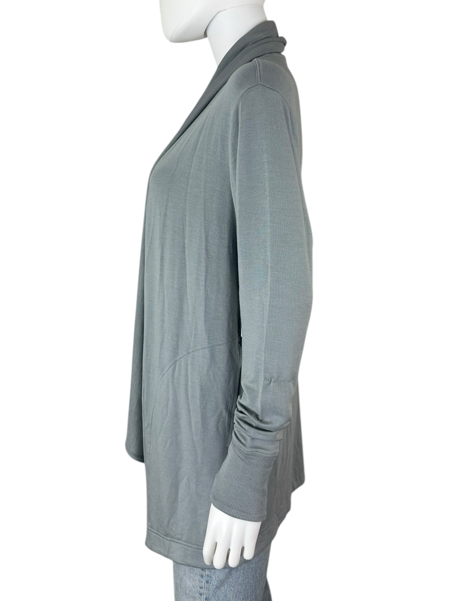 ATHLETA NWT Gray Jersey Knit Pranayama Wrap Cardigan Size S