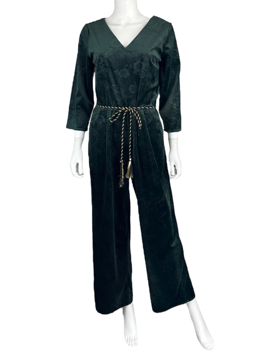 Soft Surroundings Green Velvet Jumpsuit Size XS
